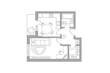 Планировка 1-комнатной квартиры, 39,3 м2