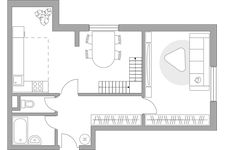 Планировка 2-комнатной квартиры, 65,5 м2