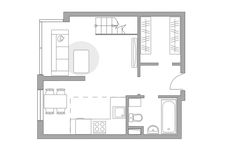 Планировка квартиры студии, 50,6 м2
