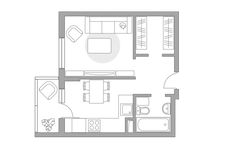 Планировка 1-комнатной квартиры, 32,4 м2