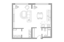Планировка квартиры студии, 69,1 м2