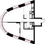 Планировка 3-комнатной квартиры, 56,8 м2