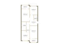 Планировка 3-комнатной квартиры, 109 м2