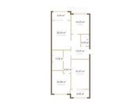 Планировка 3-комнатной квартиры, 109,4 м2