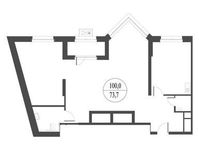 Планировка 3-комнатной квартиры, 100,3 м2