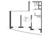 Планировка  2-комнатной квартиры, 99,2 м2