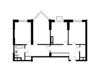 Планировка 3-комнатной квартиры, 106,6 м2