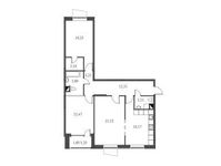 Планировка 3-комнатной квартиры, 99,2 м2