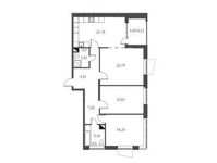 Планировка 4-комнатной квартиры, 106,15 м2