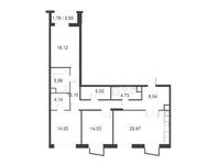 Планировка 4-комнатной квартиры, 112,6 м2