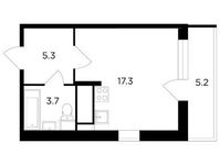 Планировка 1-комнатной квартиры, 28,9 м2