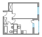 Планировка 1-комнатной квартиры, 31,1 м2