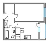 Планировка 1-комнатной квартиры, 32,4 м2