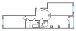 Планировка 2-комнатной квартиры, 54,9 м2