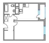 Планировка 1-комнатной квартиры, 39,5 м2