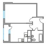 Планировка 1-комнатной квартиры, 40,7 м2