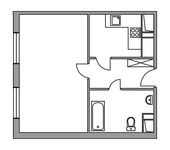 Планировка квартиры студии, 31,9 м2
