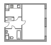 Планировка квартиры студии, 30,8 м2