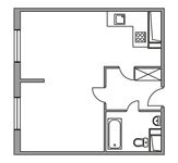 Планировка квартиры студии, 36 м2