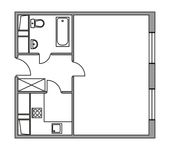 Планировка квартиры студии, 29 м2