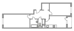 Планировка 2-комнатной квартиры, 59 м2