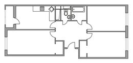 Планировка 3-комнатной квартиры, 70,3 м2