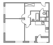 Планировка 2-комнатной квартиры, 51 м2