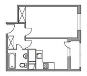 Планировка 1-комнатной квартиры, 31 м2