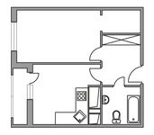 Планировка 1-комнатной квартиры, 33,2 м2