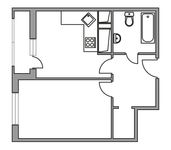 Планировка 1-комнатной квартиры, 31,9 м2