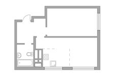 Планировка 2-комнатной квартиры, 39,5 м2