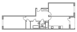Планировка 2-комнатной квартиры, 54,9 м2