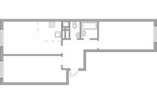 Планировка 3-комнатной квартиры, 65,3 м2