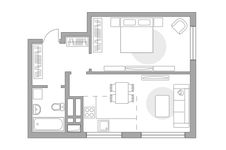Планировка 2-комнатной квартиры, 40,6 м2