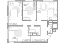 Планировка 4-комнатной квартиры, 71,1 м2