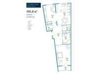 Планировка 2-комнатной квартиры, 100,8 м2