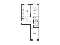 Планировка 2-комнатной квартиры, 71,5 м2