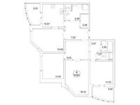 Планировка 4-комнатной квартиры, 104,9 м2
