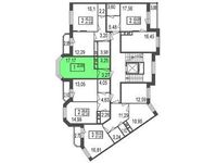 Планировка 1-комнатной квартиры, 23,6 м2