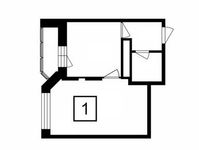 Планировка 1-комнатной квартиры, 36,4 м2