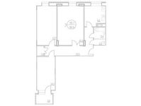 Планировка 3-комнатной квартиры, 87,16 м2