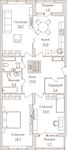 Планировка 3-комнатной квартиры, 94,6 м2