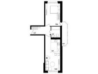 Планировка 2-комнатной квартиры, 44,9 м2