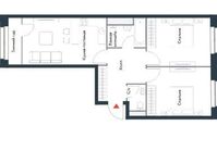 Планировка 3-комнатной квартиры, 65,7 м2
