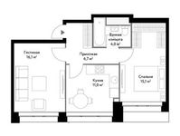 Планировка 2-комнатной квартиры, 52,9 м2
