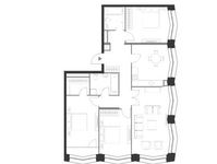 Планировка 4-комнатной квартиры, 117,8 м2
