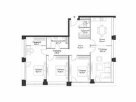 Планировка 4-комнатной квартиры, 115,8 м2