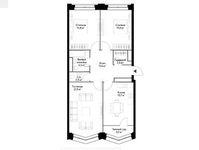 Планировка 3-комнатной квартиры, 90,7 м2