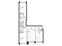 Планировка 3-комнатной квартиры, 101,7 м2