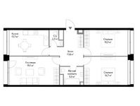 Планировка 3-комнатной квартиры, 83,9 м2